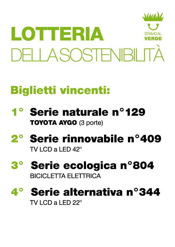 biglietti vincenti biglietti vincenti lotteria sostenibilità