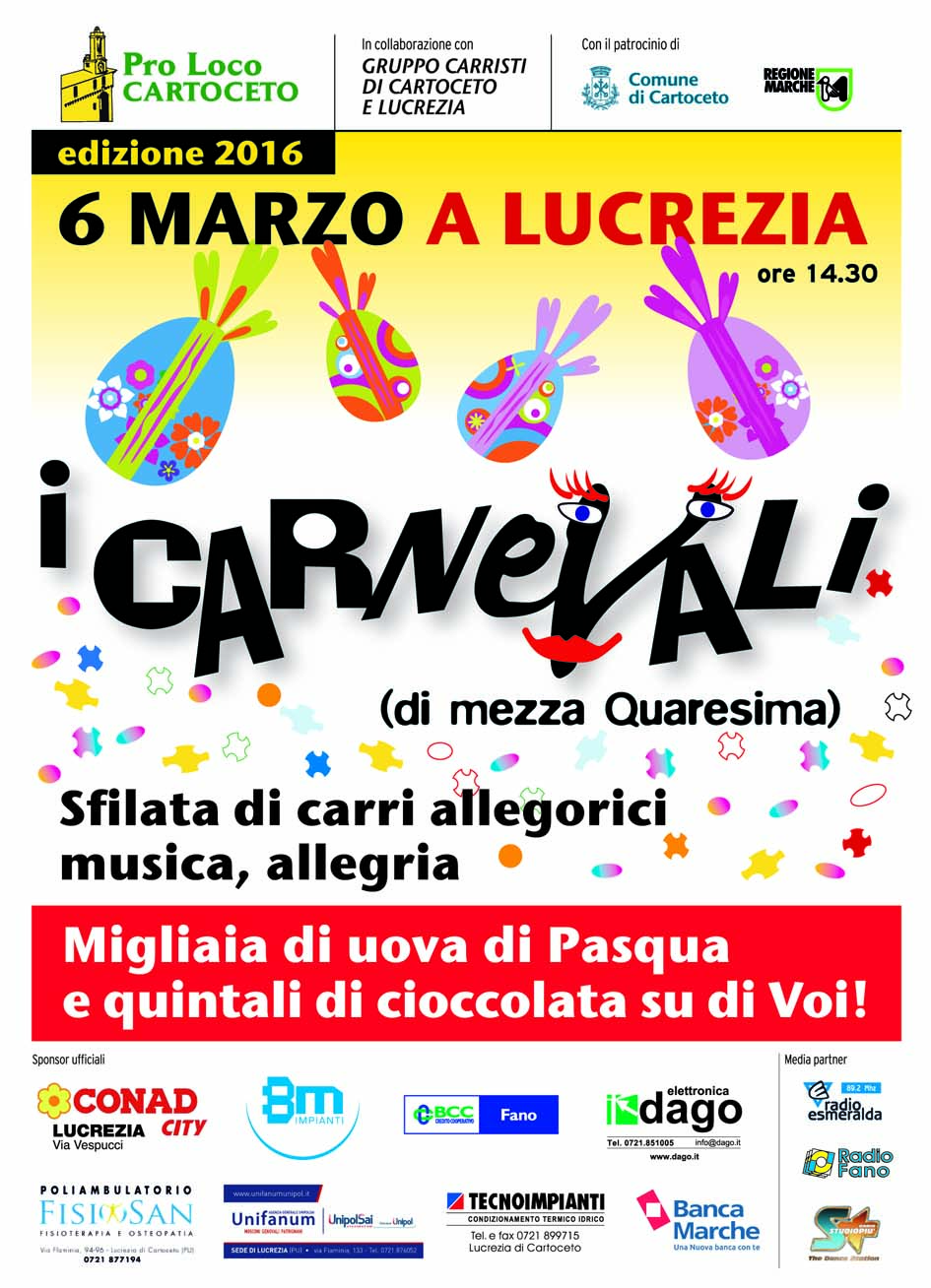 locandina carnevali 2016
